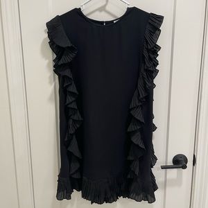 Black ruffle dress